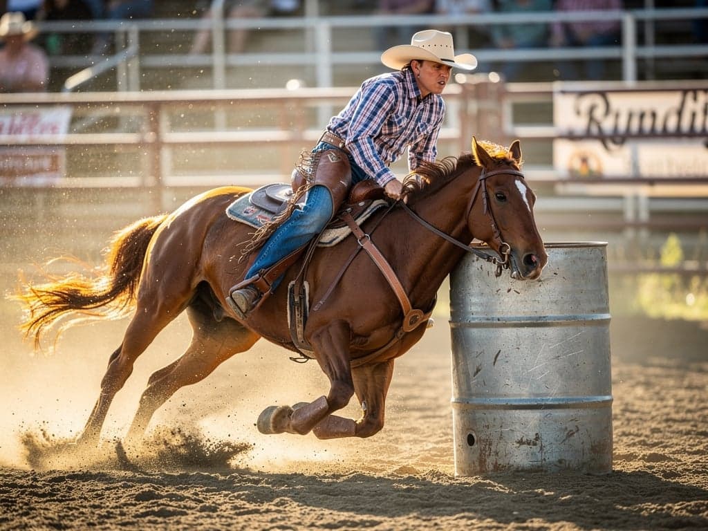 Barrel Racing – Barrel Racing ist eine westliche Reitsportdisziplin, bei der Pferd und Reiter einen aus drei Fässern gebildeten…