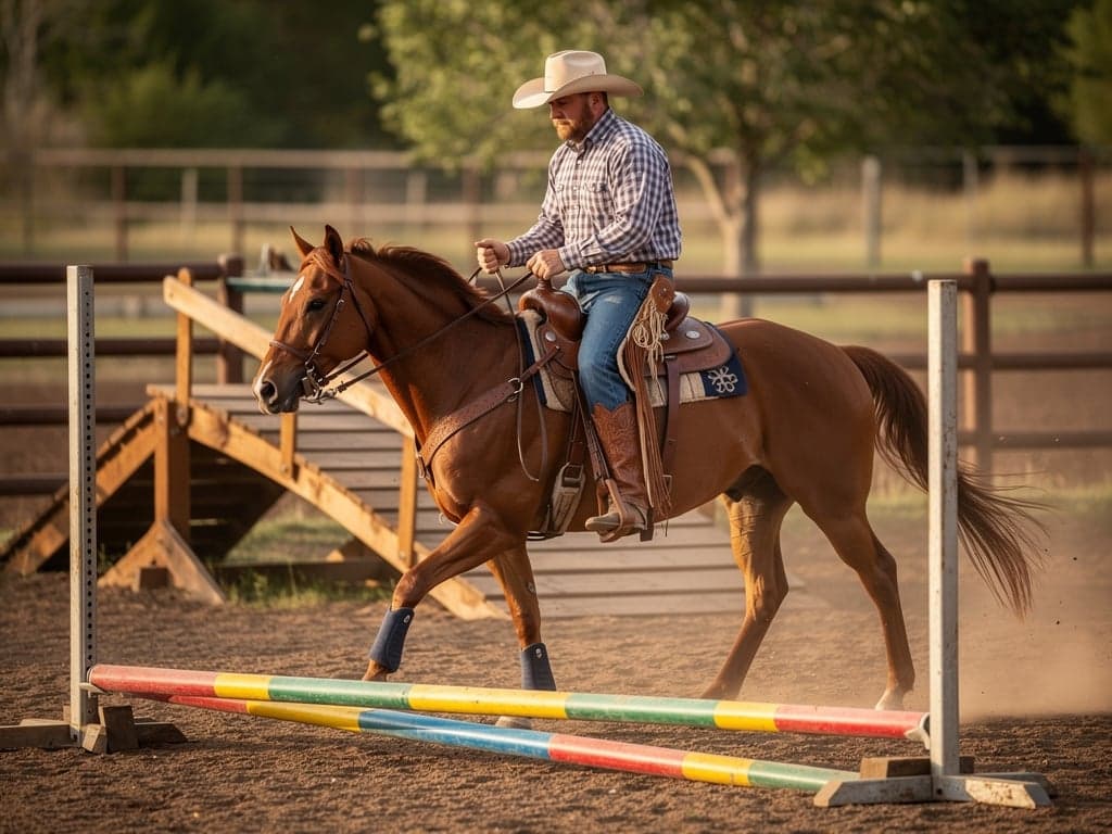 Trail – Trail ist eine Disziplin im Westernreiten, bei der Pferd und Reiter gemeinsam einen simulierten Geländeparcours mit…