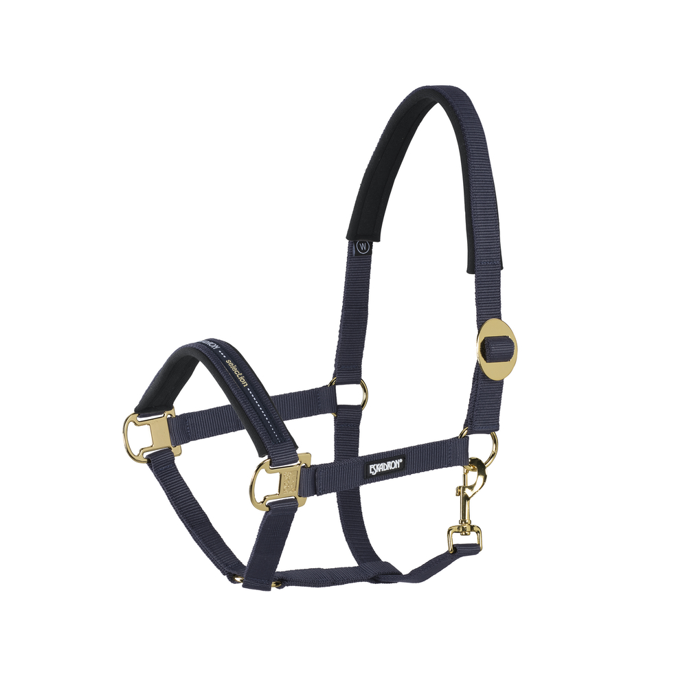 Eskadron Halfter BASICS Schiebeschnalle vermessingt – nightblue