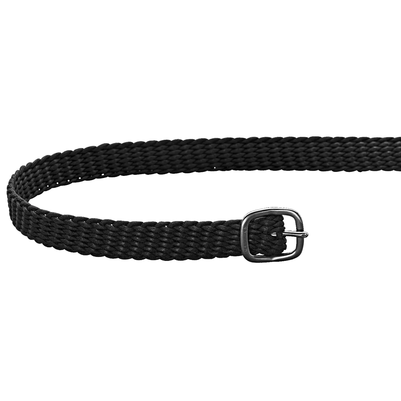 Sporenriemen - 45 cm, Perlon schwarz, Schnalle anthrazit