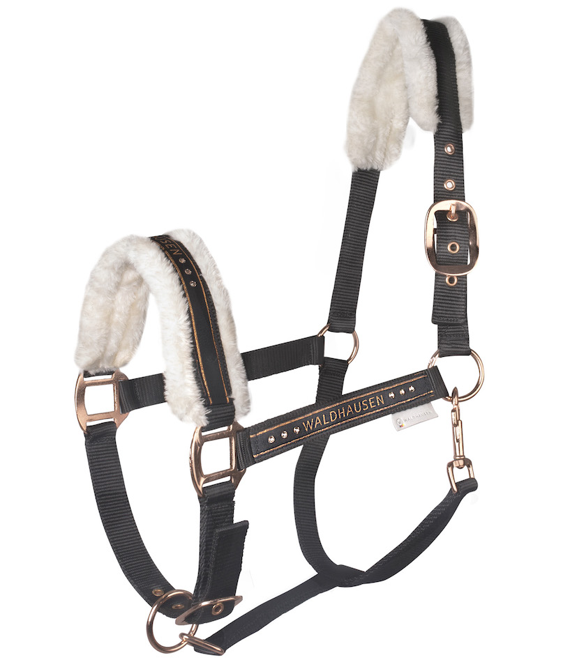 Waldhausen Halfter Elegant – schwarz/roségold