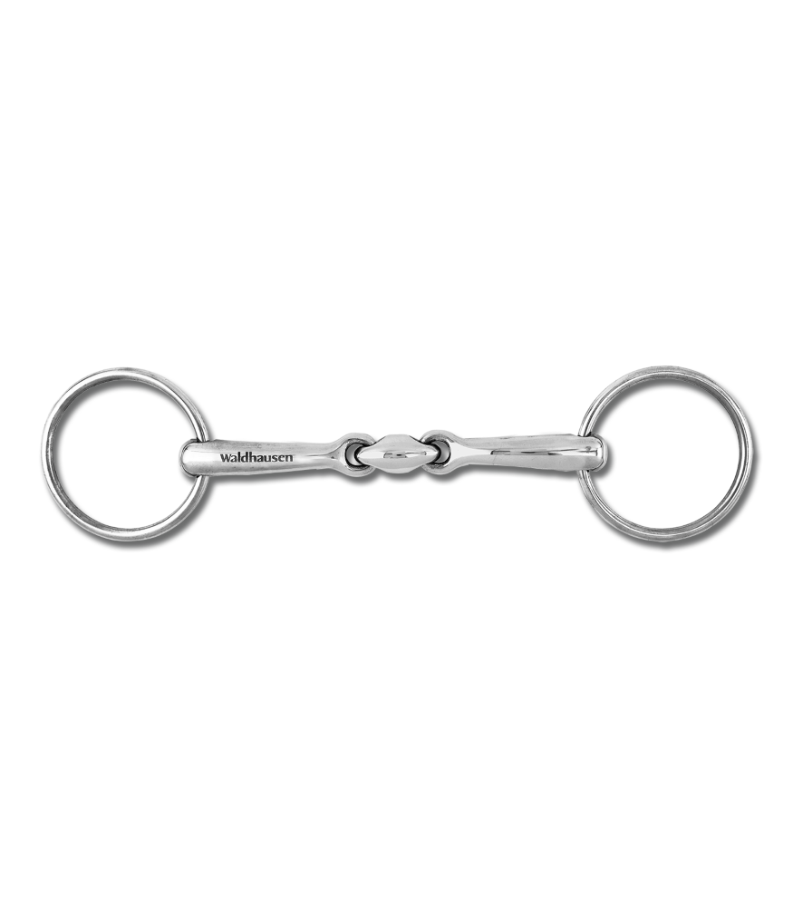 WALDHAUSEN Unterlegtrense doppelt gebrochen, massiv